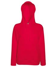 Picture of Fruit of the Loom Lady-Fit Lightweight Hooded Sweatshirt Red