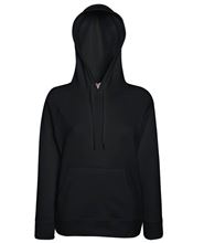 Picture of Fruit of the Loom Lady-Fit Lightweight Hooded Sweatshirt Black