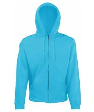 Picture of Fruit of the Loom Classic Hooded Sweat Jacket Azure Blue