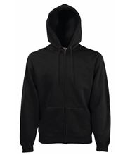 Picture of Fruit of the Loom Classic Hooded Sweat Jacket Black
