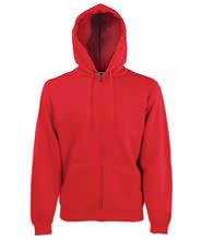 Picture of Fruit of the Loom Classic Hooded Sweat Jacket Red