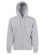 Picture of Fruit of the Loom Classic Hooded Sweat Jacket Heather Grey