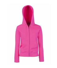 Picture of Fruit of the Loom Premium Hooded Sweat Jacket Lady-Fit Fuchsia