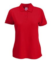 Picture of Ladies 65/35 polo Fruit of the Loom Red