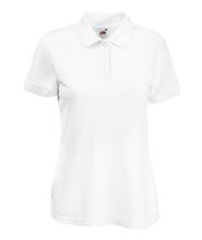 Picture of Ladies 65/35 polo Fruit of the Loom White