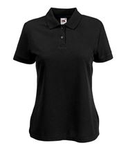 Picture of Ladies 65/35 polo Fruit of the Loom Black