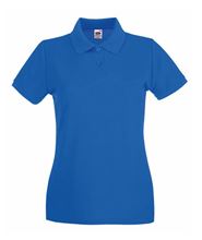 Picture of Fruit Of The Loom Ladies Premium Polo Royal Blue