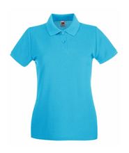 Picture of Fruit Of The Loom Ladies Premium Polo Azure Blue