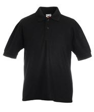 Picture of Kids 65/35 Pique Polo Fruit of the Loom Black