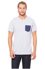 Picture of Men´s Jersey short sleeve Pocket T-shirt Athletic Heather/ Navy