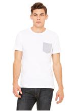 Picture of Men´s Jersey short sleeve Pocket T-shirt White/ Athletic Heather