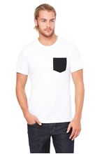 Picture of Men´s Jersey short sleeve Pocket T-shirt White/ Black
