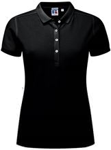 Picture of Dames Stretch polo van Russel Black
