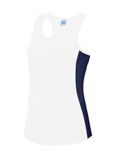 Picture of All We Do Girlie Cool Contrast Vest  Arctic White - French Navy