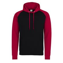 Picture of Baseball Hoodie Jet Black / Fire Red