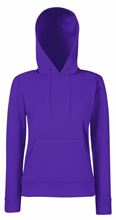 Picture of Fruit of the Loom Classic Lady-fit Hooded Sweat Purple