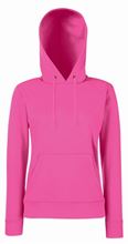 Picture of Fruit of the Loom Classic Lady-fit Hooded Sweat Fuchsia