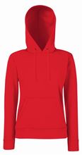 Picture of Fruit of the Loom Classic Lady-fit Hooded Sweat Red