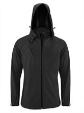 Picture of Hooded Softshell Kariban Mannen Black