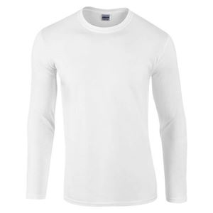 Afbeelding van Gildan Softstyle long sleeve t-shirt Wit