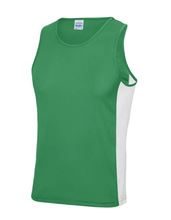 Picture of All We Do Cool Contrast Vest Kelly Green - Arctic White