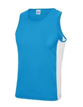 Picture of All We Do Cool Contrast Vest Sapphire Blue - Arctic White
