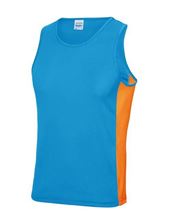 Picture of All We Do Cool Contrast Vest Sapphire Blue - Electric Orange