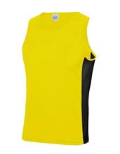 Picture of All We Do Cool Contrast Vest Sun Yellow - Jet Black