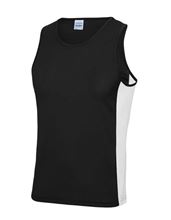 Picture of All We Do Cool Contrast Vest Jet Black - Arctic White