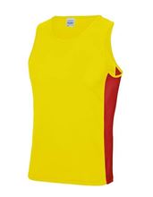 Picture of All We Do Cool Contrast Vest Sun Yellow - Fire Red