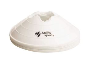 Afbeelding van Agility Sports Markeringshoedjes Wit 10 stuks