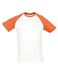 Baseball T-Shirt wit oranje