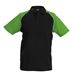 Baseball Poloshirt Kariban zwart groen