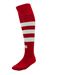 Robey Tweekleurige voetbal sokken rood-wit