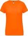 Fluoriserend oranje sportshirt V-Hals dames