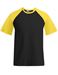 Zwart-geel Baseball T-shirt 