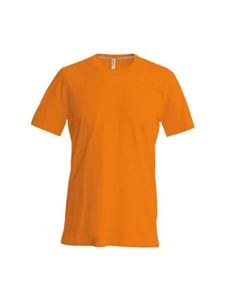 Heren T-Shirt Korte Mouw Ronde Hals Oranje
