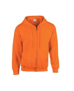 Oranje Gildan Heavy Blend Adult Full Zip Hooded Sweatshirt