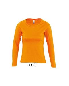 Oranje Dames T-Shirt Lange Mouwen