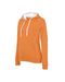 Oranje Dames Sweater Met Contrasterende Capuchon