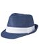 Blauwe hoed met witte band