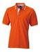 Oranje Poloshirt met contrasterende witte strepen