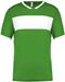 Groen Kinder sport shirt met witte streep 
