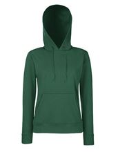 Fruit Of The Loom Classic Lady-Fit Hooded Sweat Bottle Green