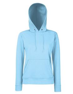 Fruit of the Loom Classic Lady-fit Hooded Sweat Sky Blue