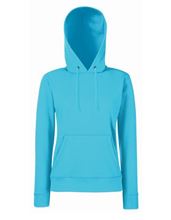 Fruit of the Loom Classic Lady-fit Hooded Sweat Azure Blue