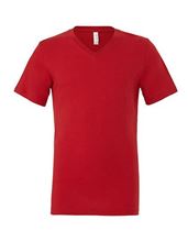 Unisex Jersey Deep V-Neck T-Shirt Red