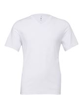 Unisex Jersey Deep V-Neck T-Shirt White