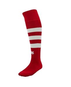 Robey Tweekleurige voetbal sokken rood-wit