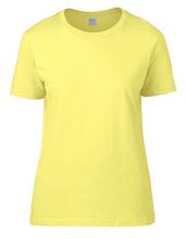 Premium Cotton Ladies Gildan T-shirt Cornsilk